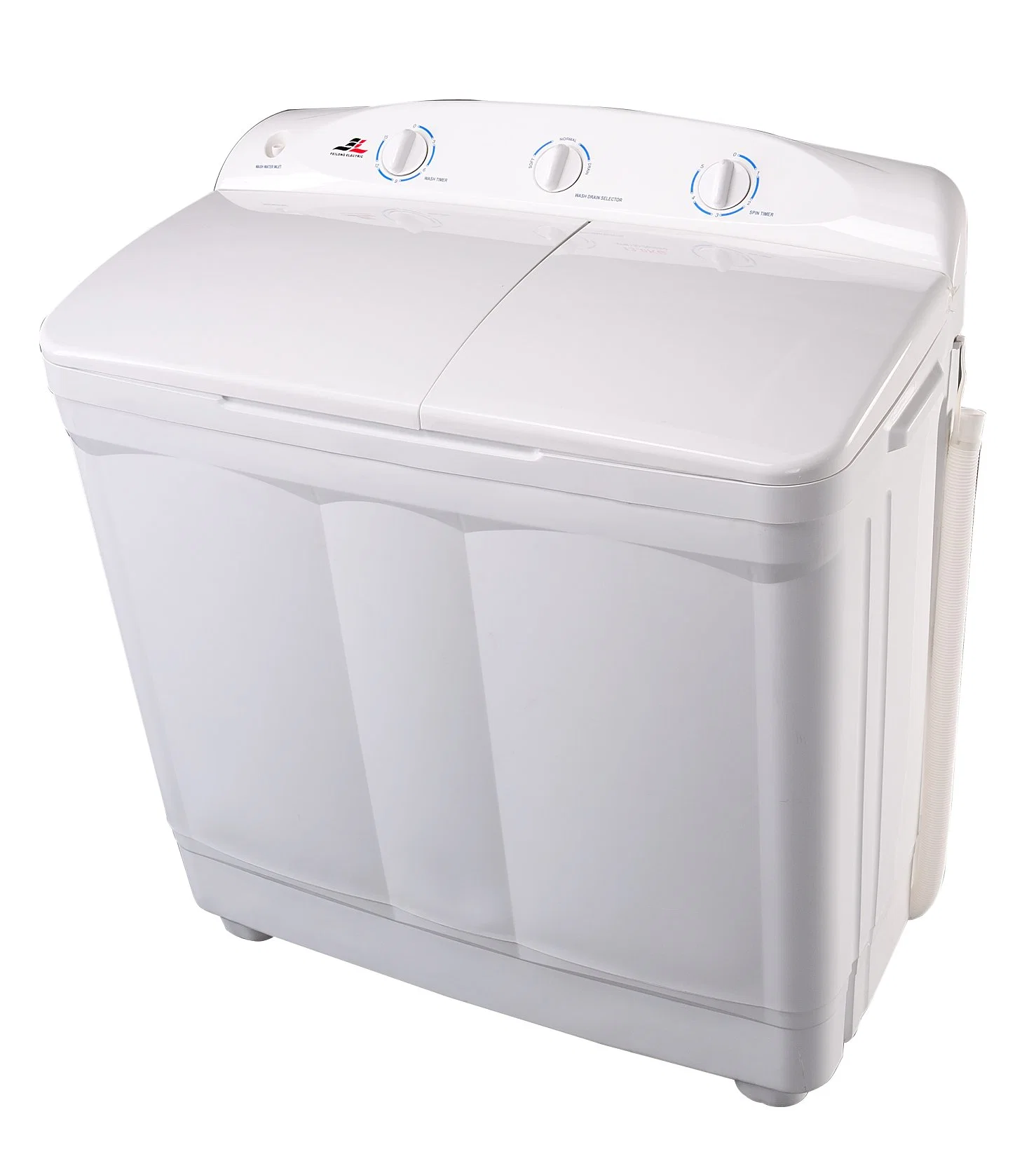 Xpb100-2009so Feilong Home Use Twin Tub Cubing Cleaning Top Loading غسالة صغيرة غسالة شبه أوتوماتيكية