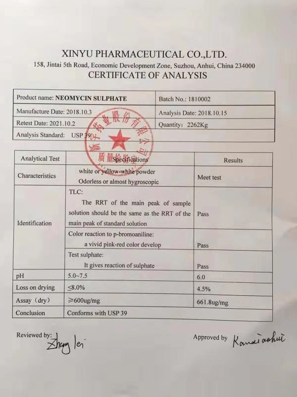 GMP de polvo de Farmacéuticos de medicamentos veterinarios Gamithromycin CAS: 145435-72-9