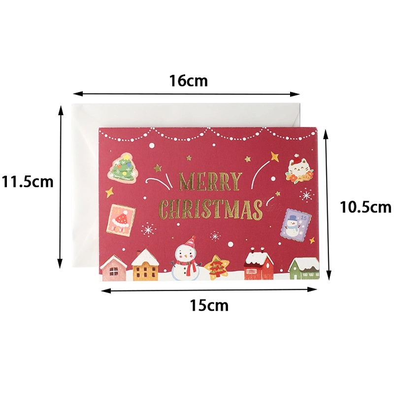 Artesanal personalizado cartões de aniversário de Natal prendas de Natal cartões de felicitação para clientes empresariais