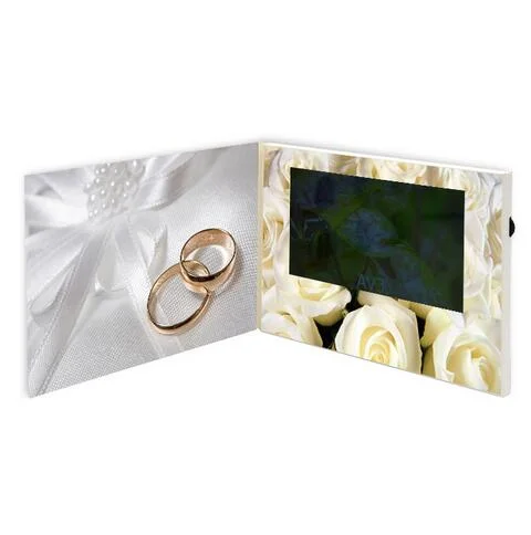 7inch LCD Custom Video Wedding Card for Invitation