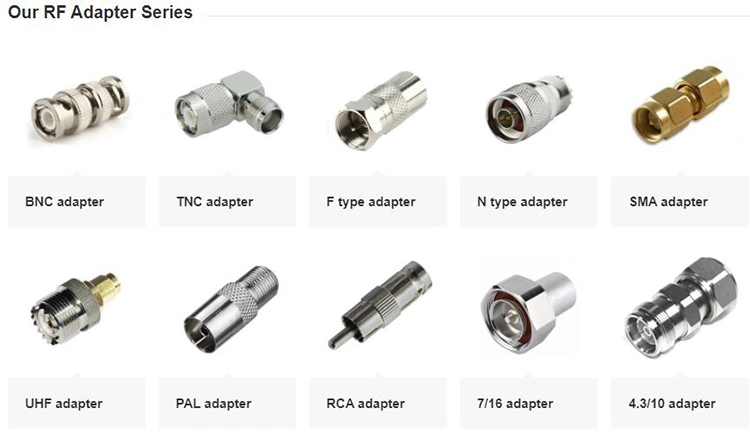 Nickel Plating Metal BNC Male to RCA Male Adapter Connector