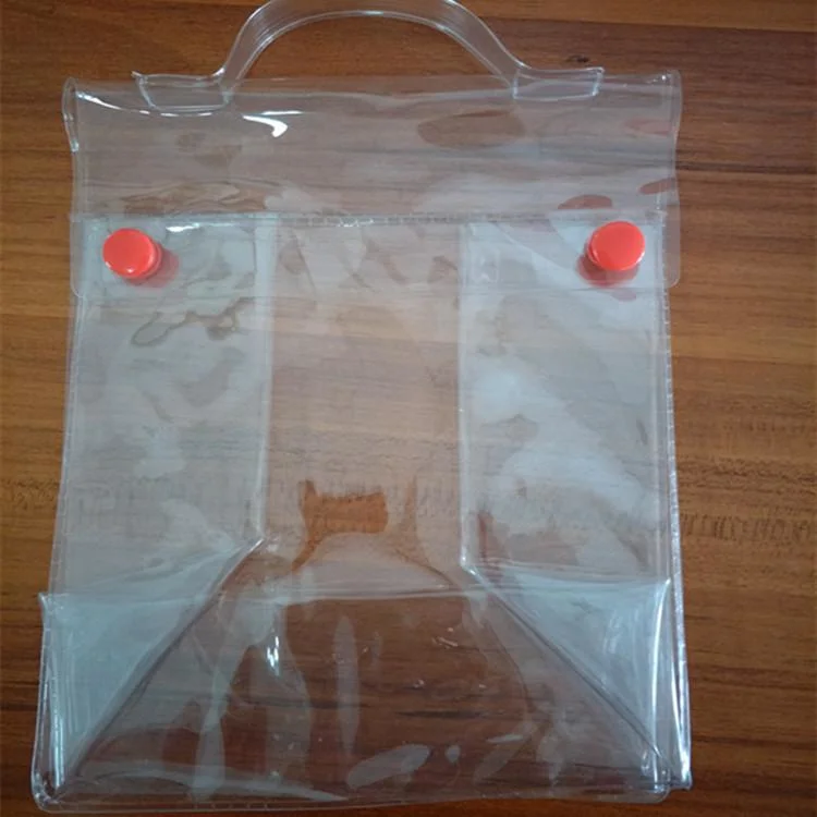 PVC Clothes and Underwear Plastic Bag, PVC Cosmetic Packing Bag with a Hook / Hanger and Button