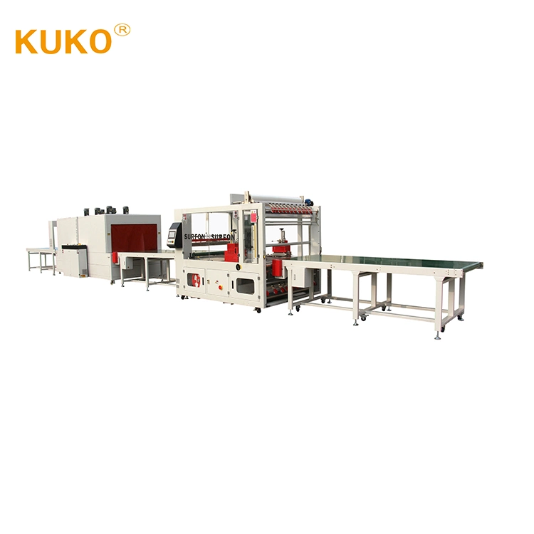 Fully Automatic Double Side Thermal Sealer and Shrink Wrapping Equipment for Glass Doors and Wood Building Material