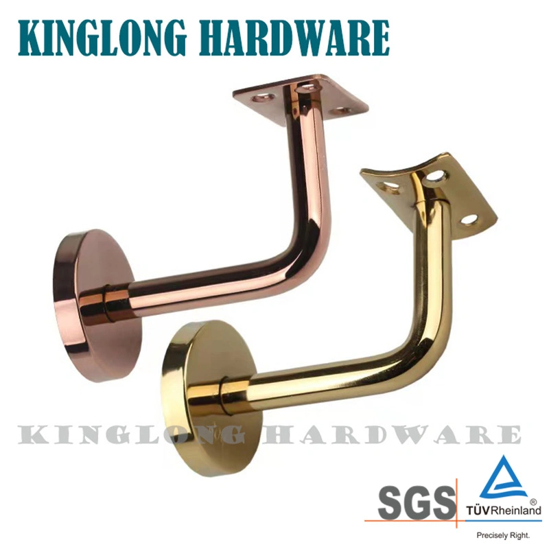 New Style Gold Stair Handrail Fitting Fixed/Adjustable Staircase Railing Brackets