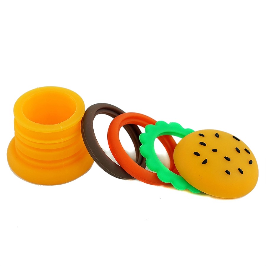 5ml Hamburger Jar Non-Stick Food Grade Silicone Wax Containers 5ml Non Stick Wax Oil Multi Use Storage Jars