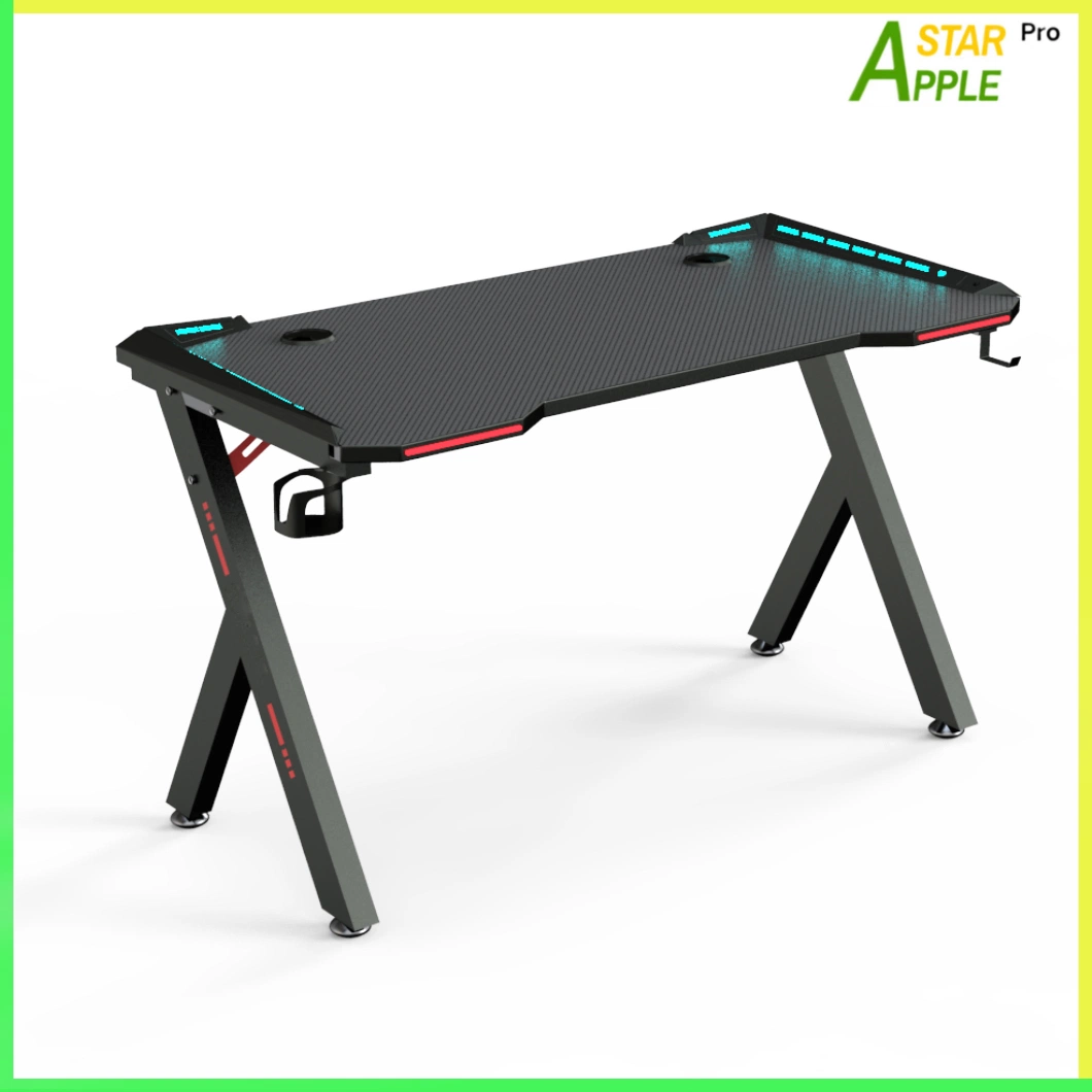 as-A2031r-1006 Wholesale Market Modern Wooden Computer LED Laptop Desk Wood Table Meeting Luxury Executive Game Home Beauty Bedroom Gaming Furniture