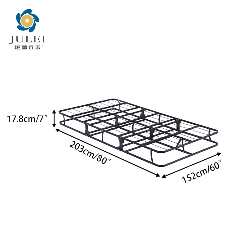 Estructura de cama metálica de hierro para plataforma de cama metálica Estructura de la cama plegable portátil de la base