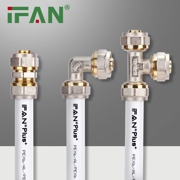 IFAN Оптовая Pn25 подача воды PEx Нажимные скользящие разъемы серебристые Латунный компрессионный фитинг