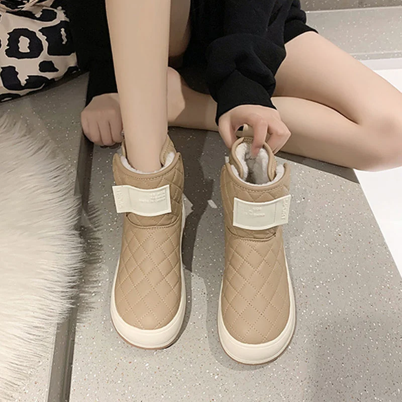 High-Top Outdoor Snow Boots Set-Foot Cotton Shoes Warm Trendy Fashion Plus Cotton Women's Shoes Winter Cold-Proof Snow Boots