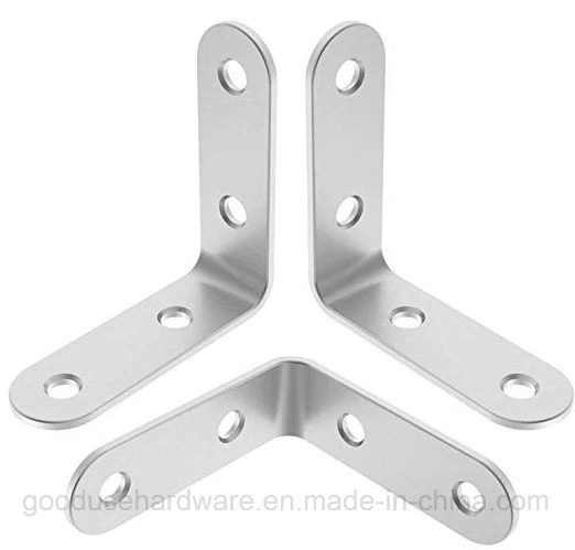 Corner Brace 1 9/16 X 1 9/16 Inch, Shelf Corner Brackets Stainless Steel with Screws, Right Angle L Bracket Fastener for Furniture Wood