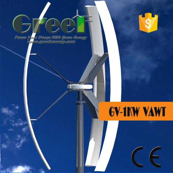 1KW-5kw começar de baixo ruído de Baixa Velocidade do Vento Turbina Eólica Vertical/ Gerador eólico