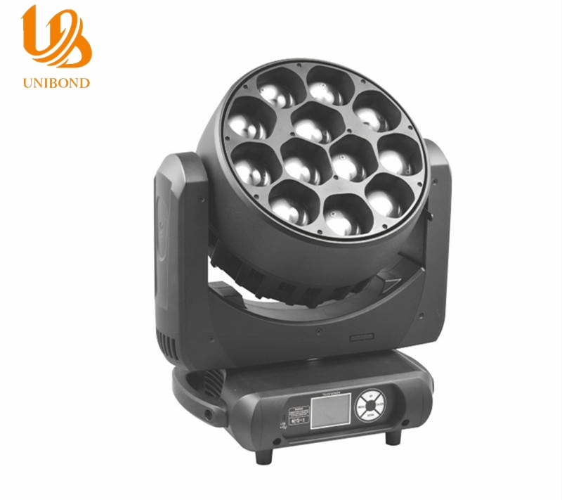 High Quality 12X40W Pixel Zoom RGBW 4in1 LED Moving Wash Light