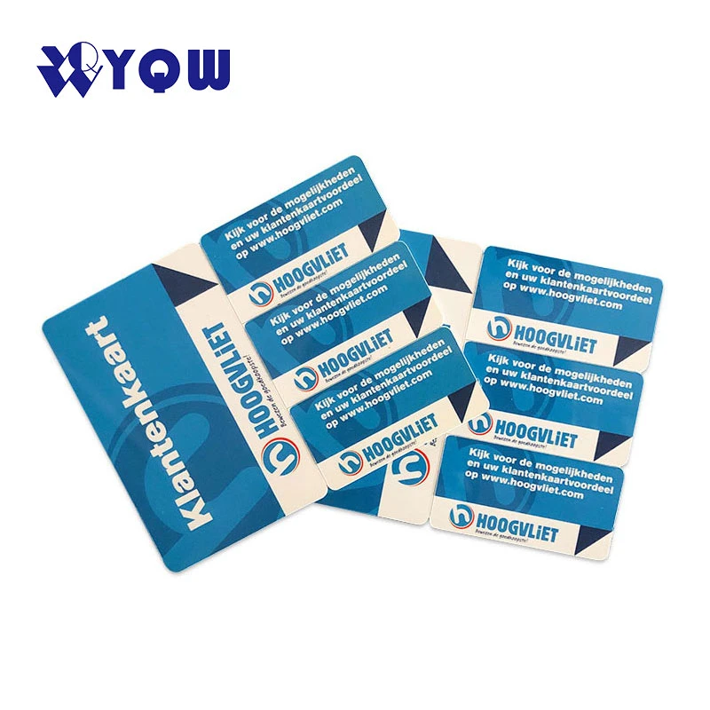 Custom Offset Printing Cr80 Three Mini Key Card / Three up Standard Plastic Key Tag Combo PVC Cards