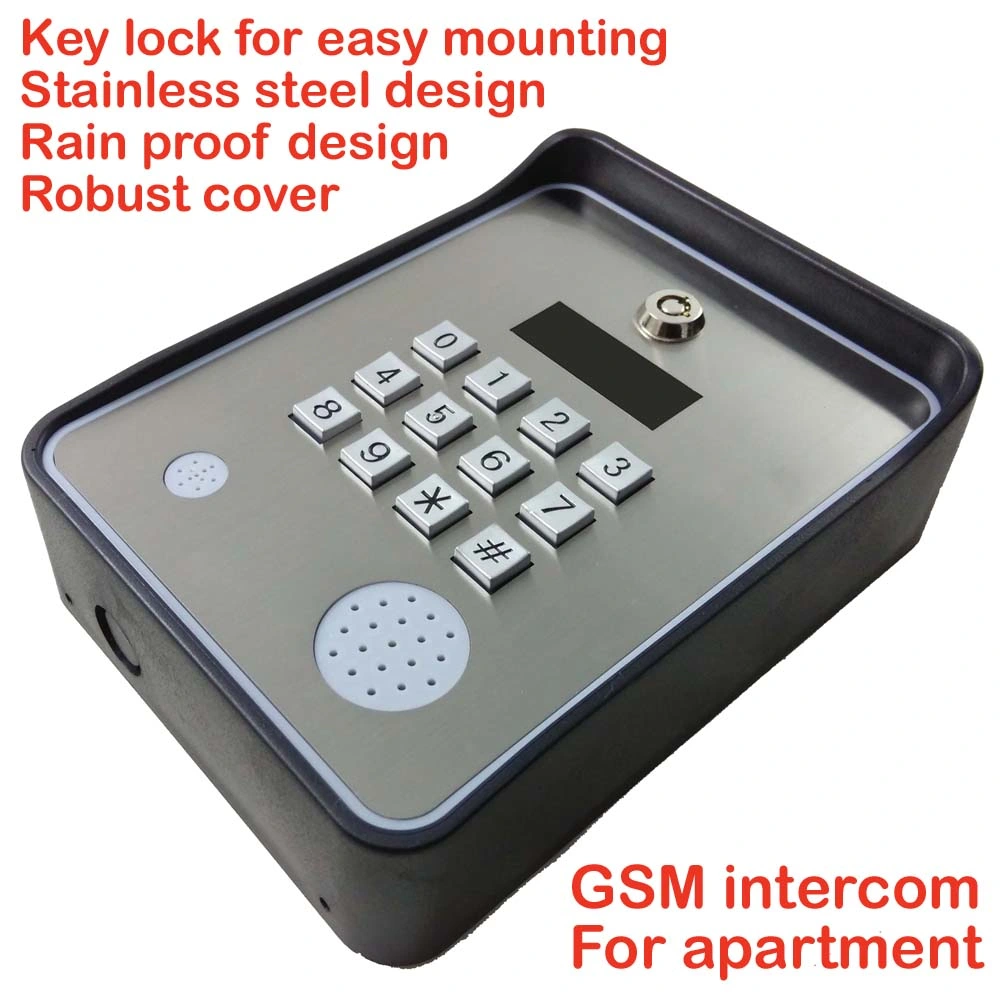 Intercomunicación GSM y GSM abridor de puerta y controlador de acceso a la puerta de piso