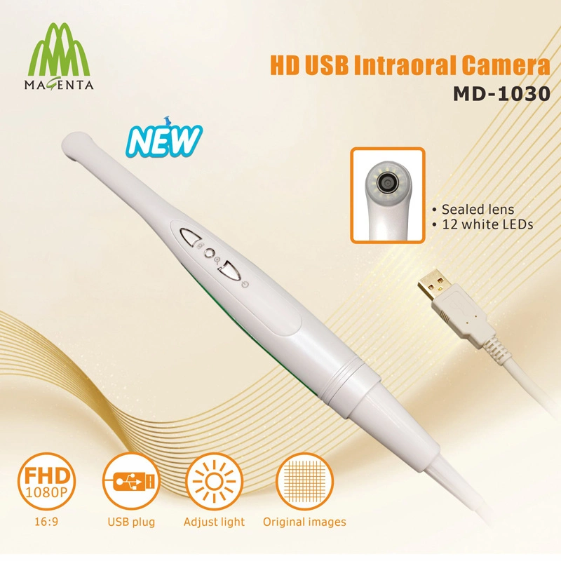 Magenta 2023 USB Wire 1080P Intraoral Camera Factory Wholesale/Supplier Price Support Twain