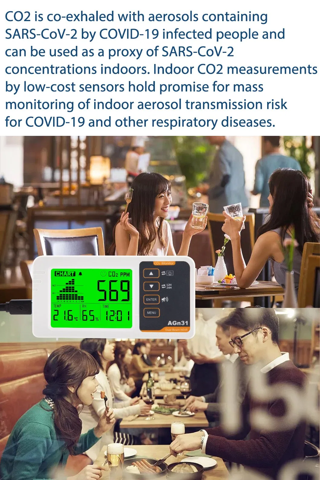 Ndir CO2 Sensors Test Indoor and Outdoor Air Quality for Hospitals, Hotels and Wine Cellar