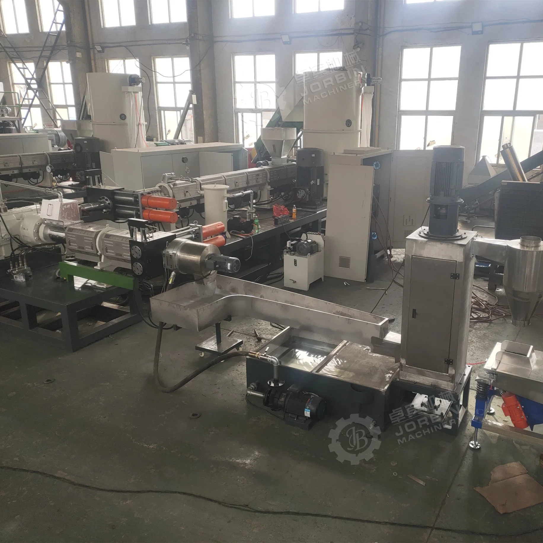 BOPP Film, Polypropylen Film Recycling Extrusionsextruder Maschine mit Additiven Trichter