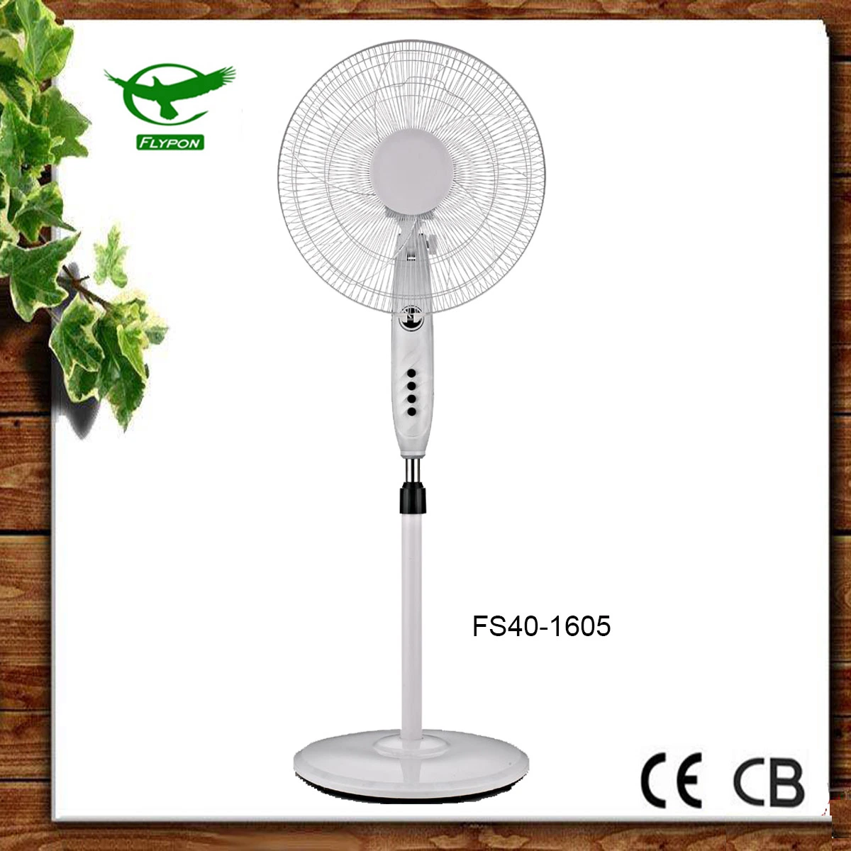 Black Square Base 16inch Pedestal Fan Electrical Stand Fan