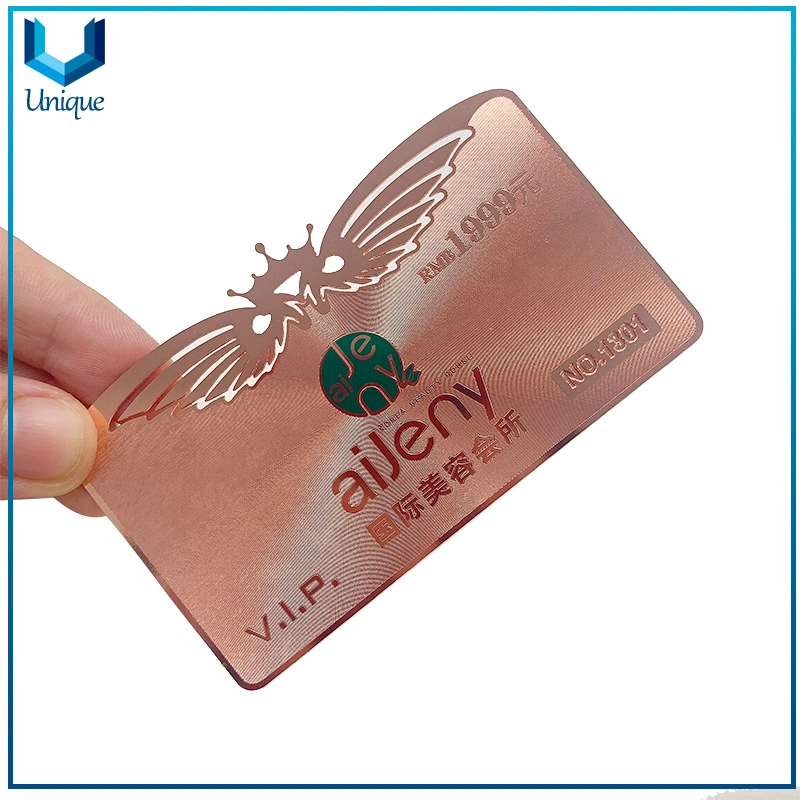 Уникальная конструкция металлические VIP Card, пользовательские моды дизайн членство VIP металлические Business Card