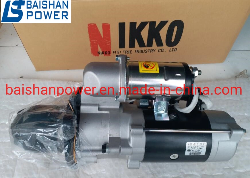 Nikko 600-813-6610 0-23000 arranque el motor de arranque 600-813-3280 conjunto 600-813-6612 600-813-6611-6610 6D125 Motor 24V 12t Cw 7,5 kw 3863240 2330015800