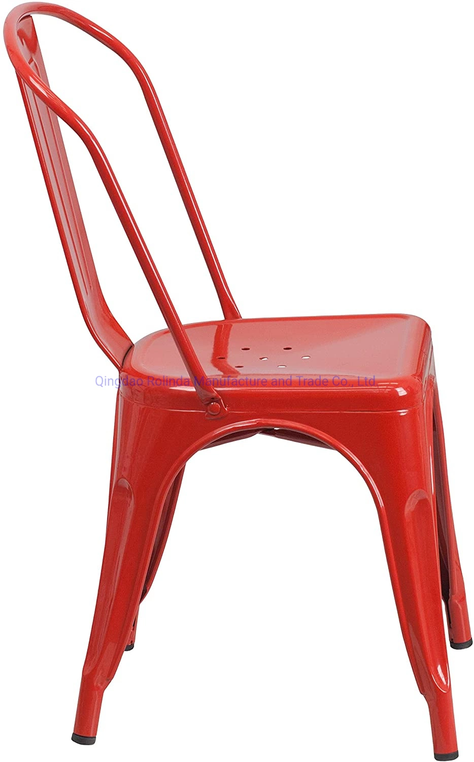 Commercial Grade Yellow Metal Indoor-Outdoor Stackable Chair Tolix Chair Industrial Dining Chair