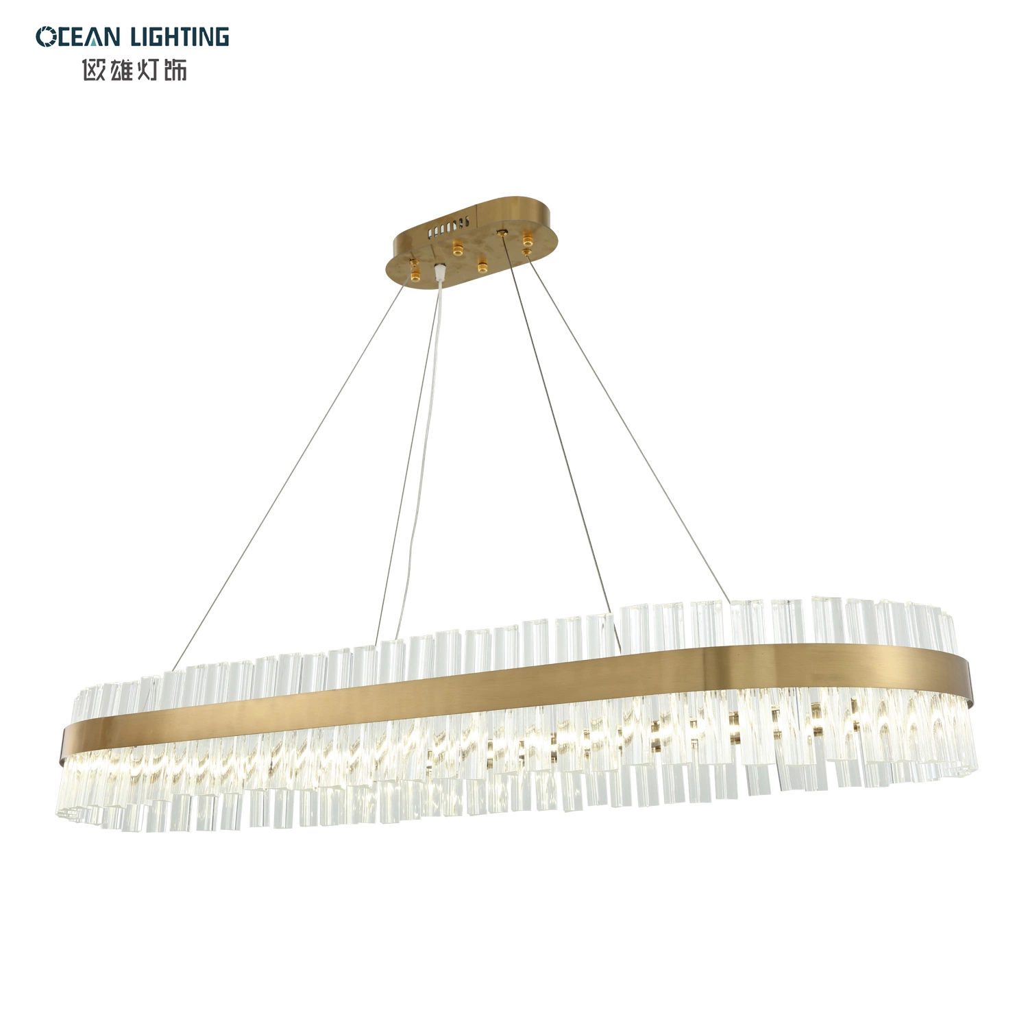Ocean Lighting Luxus Indoor Anhänger LED-Licht K9 Kristall Anhänger Licht