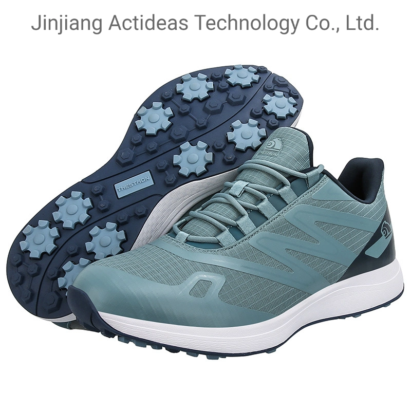 New Design Custom Man Waterproof Rubber PU Spikes Golf Shoes