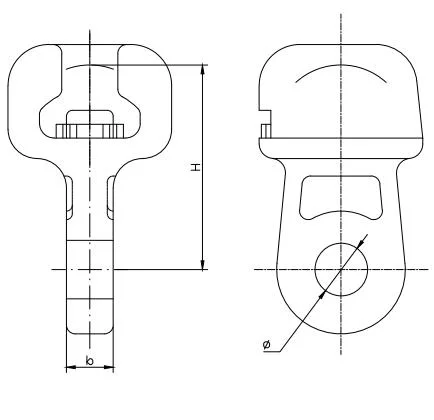 Lengüeta de conector hembra tipo W para línea de transmisión eléctrica superior o subestación