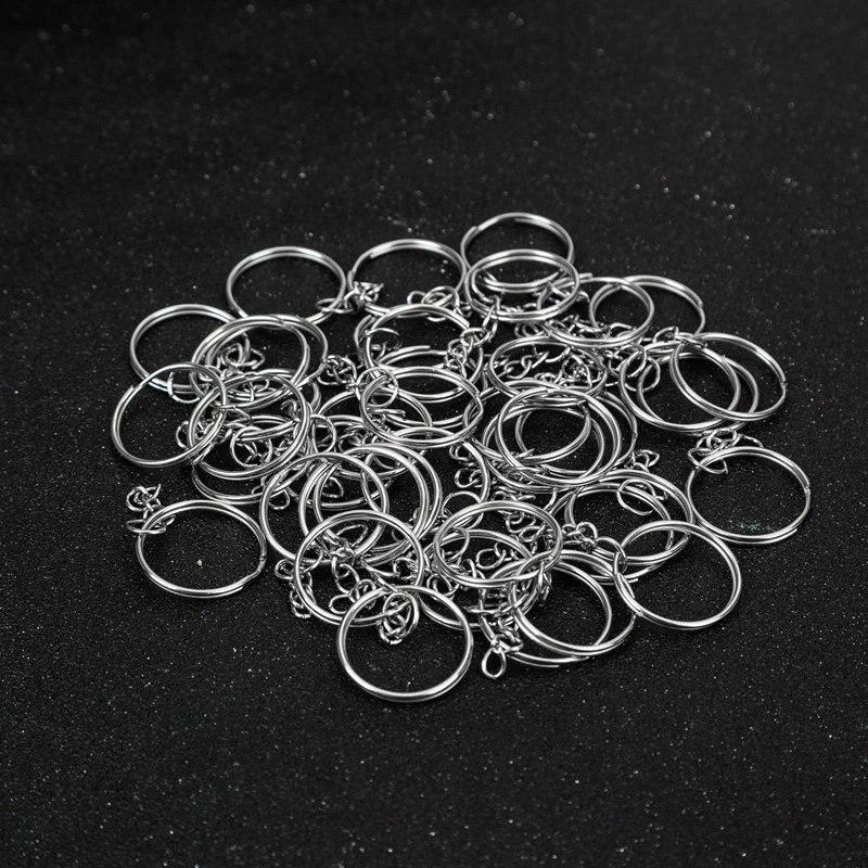 Cheap 1.2X25mm Metal Split Ring with Chain