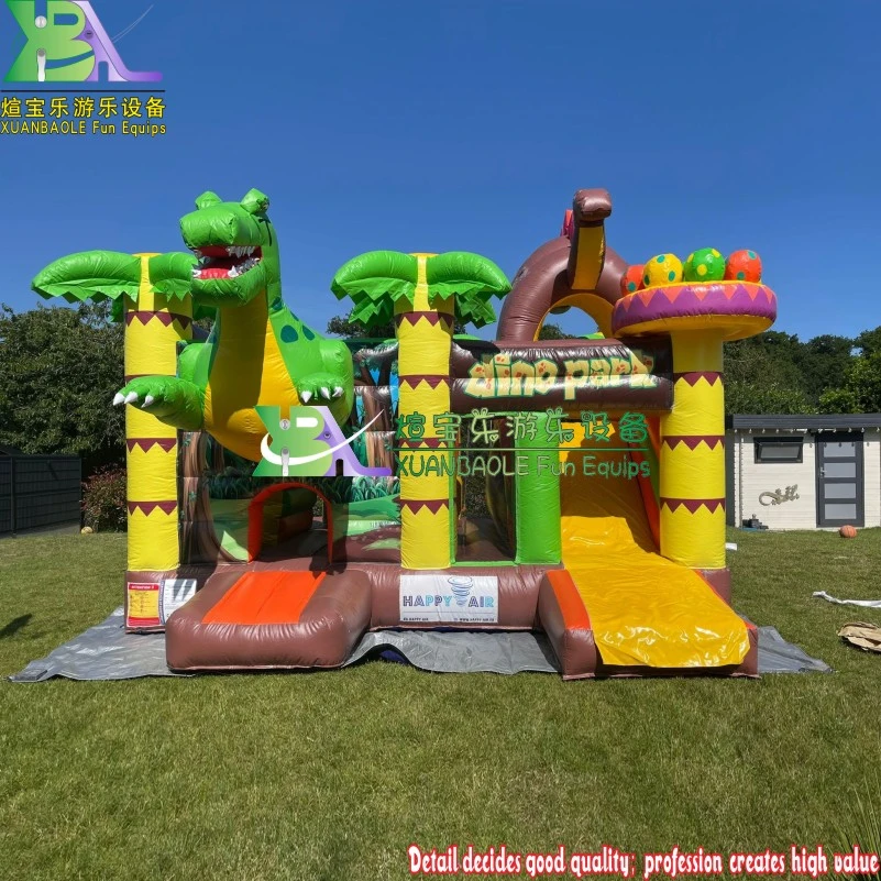 Dinosaur Park Inflatable Jumping Bouncy Castle / Kids Play Dino Park / Inflatable Fun Bouncer Combo for Home or Commercial Party