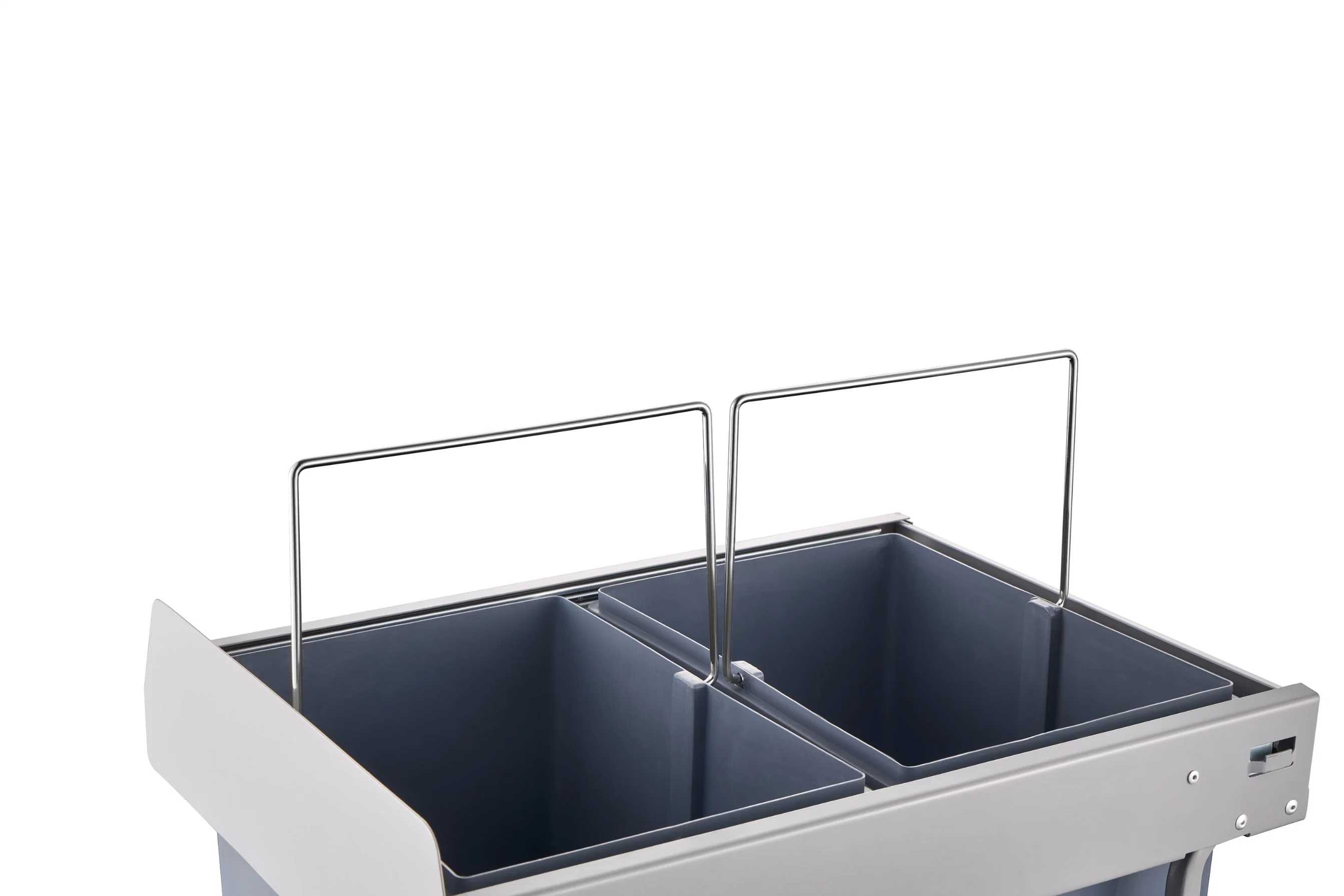 Fgvslide Kitchen Double Waste Basket Double Pull out Under Mount Trash Bin with Ball Bearing Slide