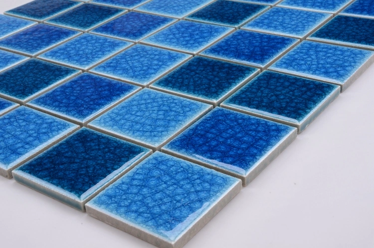 Ganzkörper-Glasiertes Porzellan Blue Mosaic Bodenfliesen für Schwimmbad Und Küche