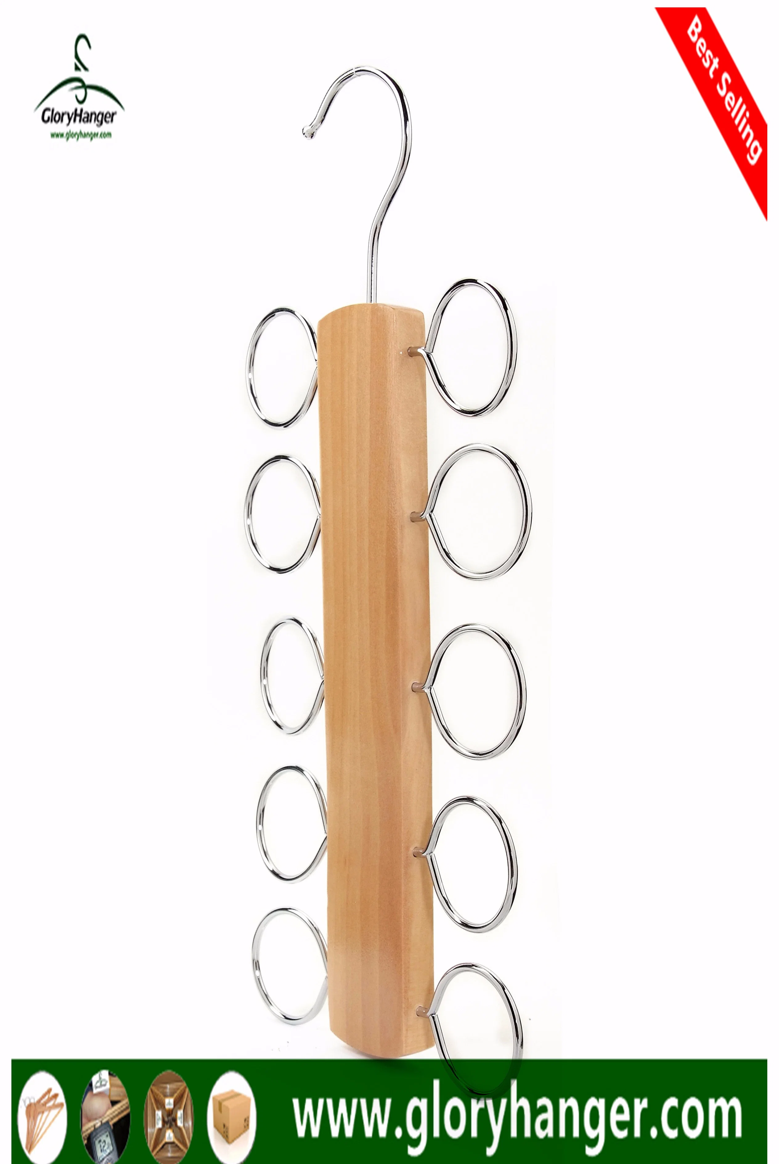 Bufanda de madera percha, correa Mostrar Mayorista/Proveedor Rack