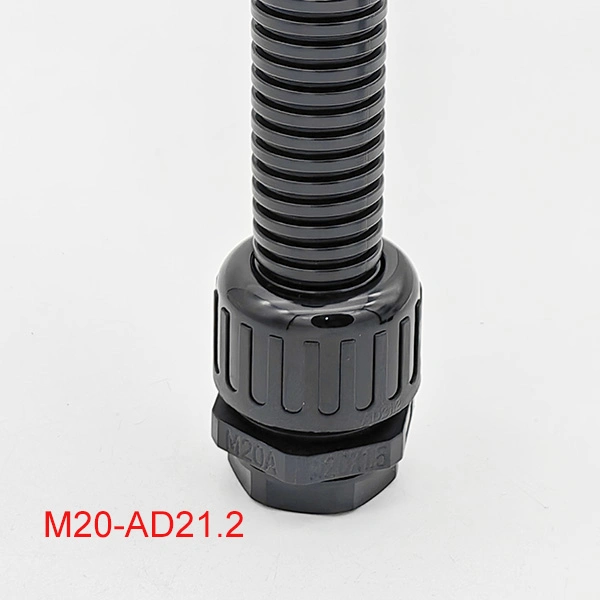 IP68 Waterproof Connector M20X1.5 with RoHS Plastic Flexible Conduit Ad21.2 M20-Ad21.2