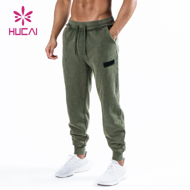 OEM ODM Moda transpirable Custom Logo Mens cordón ajustable Slim Fit Gimnasio running Deportes ropa de entrenamiento pantalones deportivos