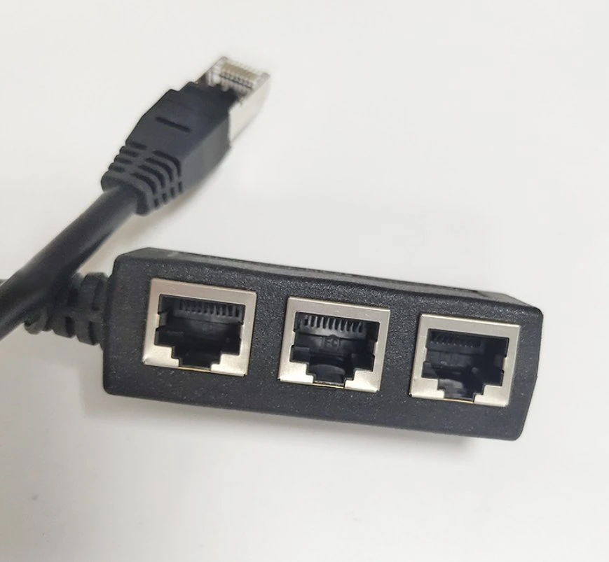 RJ45 1 Male to 3 Female Port LAN Ethernet Splitter Adapter Cable Network LAN Splitter Connector RJ45 1 to 3 Cable