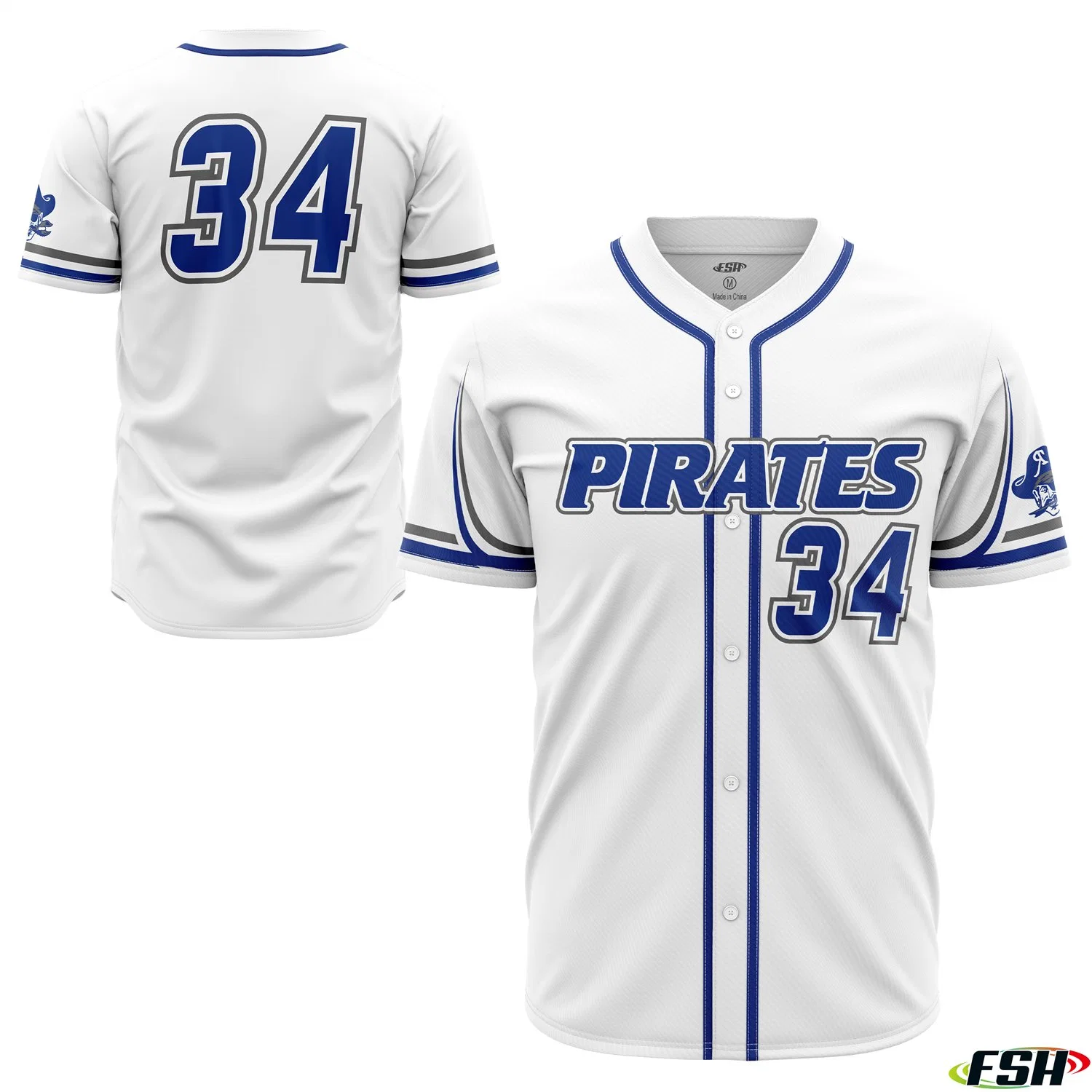 Wholesale/Supplier Affordable Custom Made New Design Sublimation Print Full Buttons Baseball Jersey