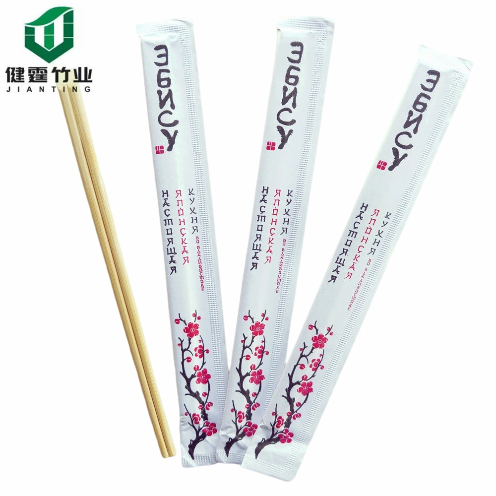 Hot Sale Russia Market Disposable Bamboo Round Chopsticks with Customized OPP Wrapper