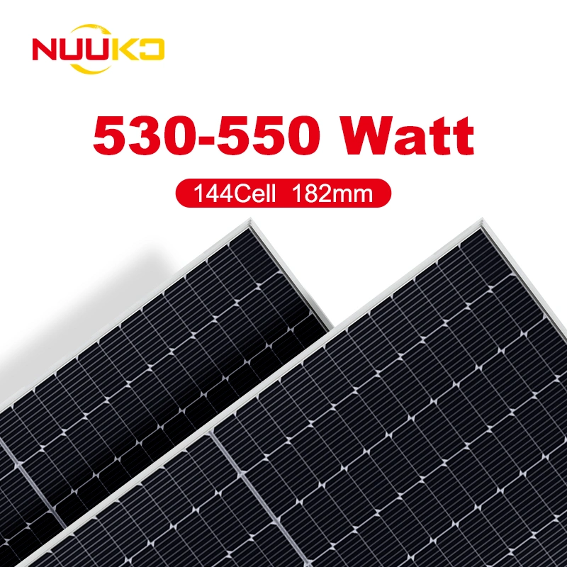 Nuuko N-Type Solar Panels 182mm 144 Half Cells Monofacial Module