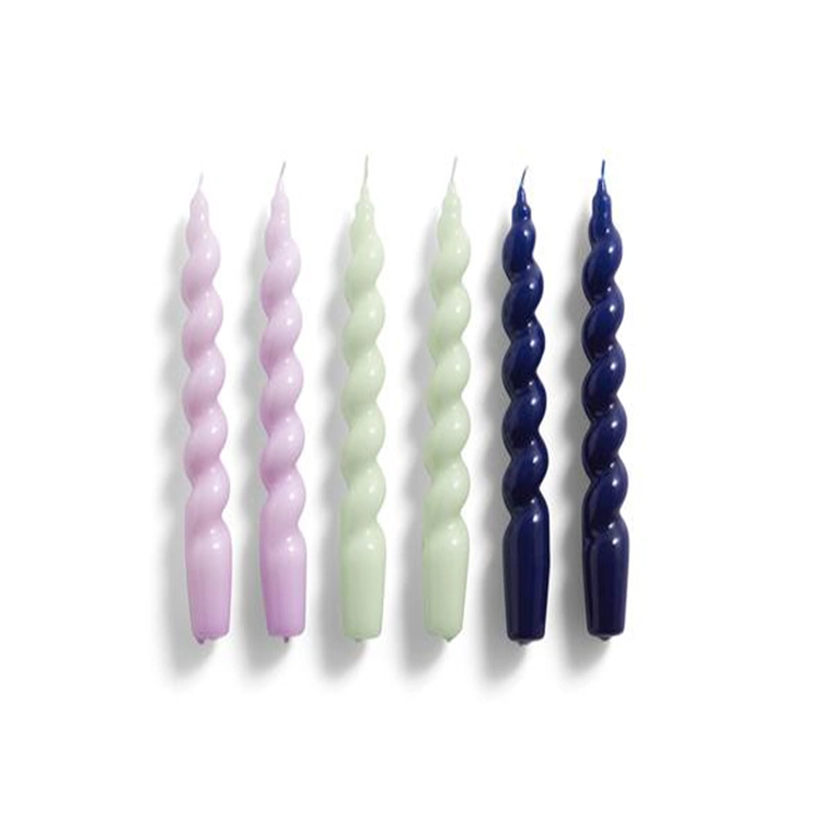 New Spiral Twist Taper Candle in Bulk Table Wedding Spiral Long Candles