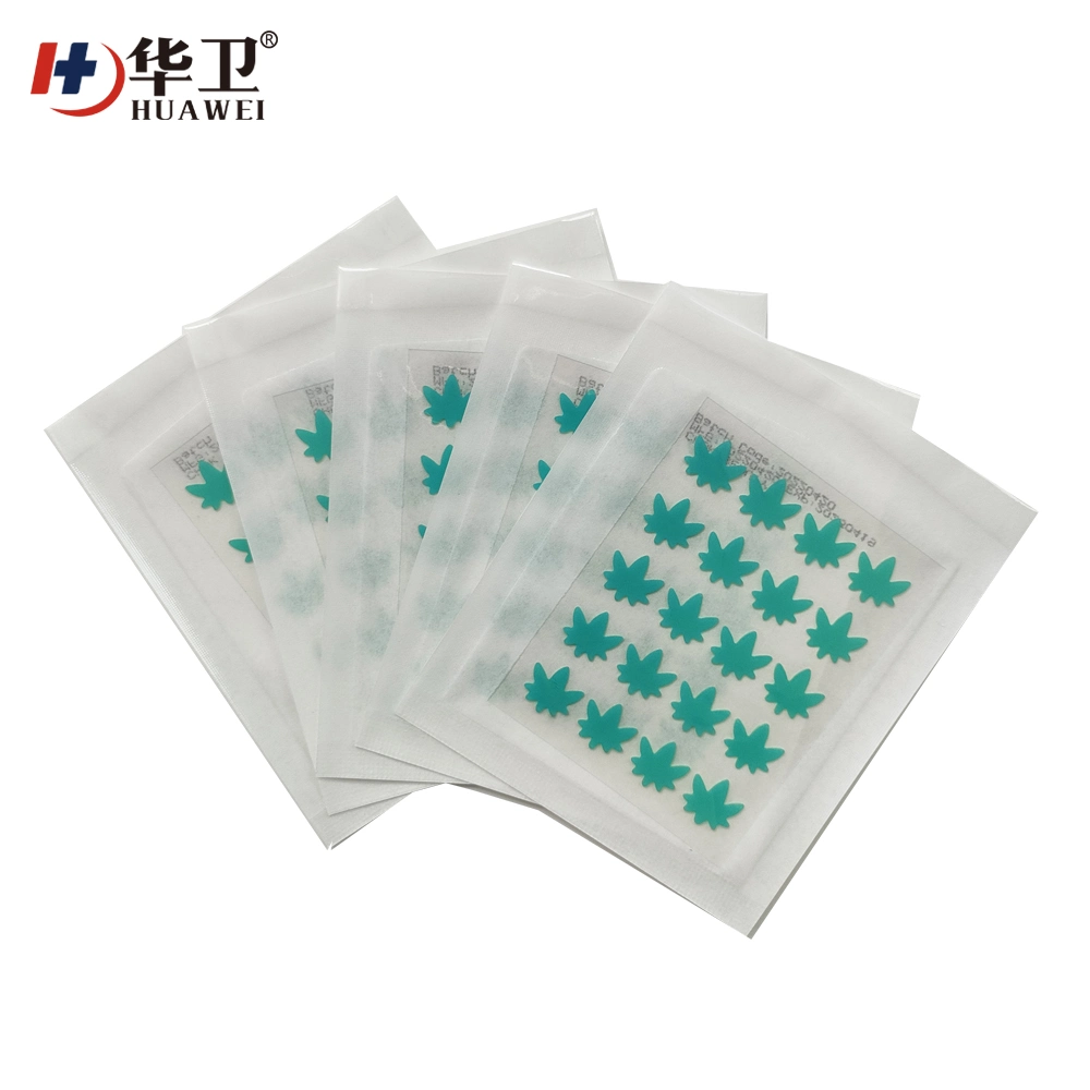 Skin Treatment Custom Leaves Acne Hydrocolloid Pimple Patch Absorb Face Care