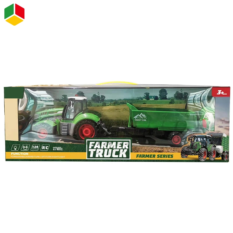 QS Children Wholesale/Supplier Hot Sale 27MHz 4CH Remote Control Toys Light Sound Car 1: 24 Scale Farmer Series Dump Truck Kids Vehicle Car Toys