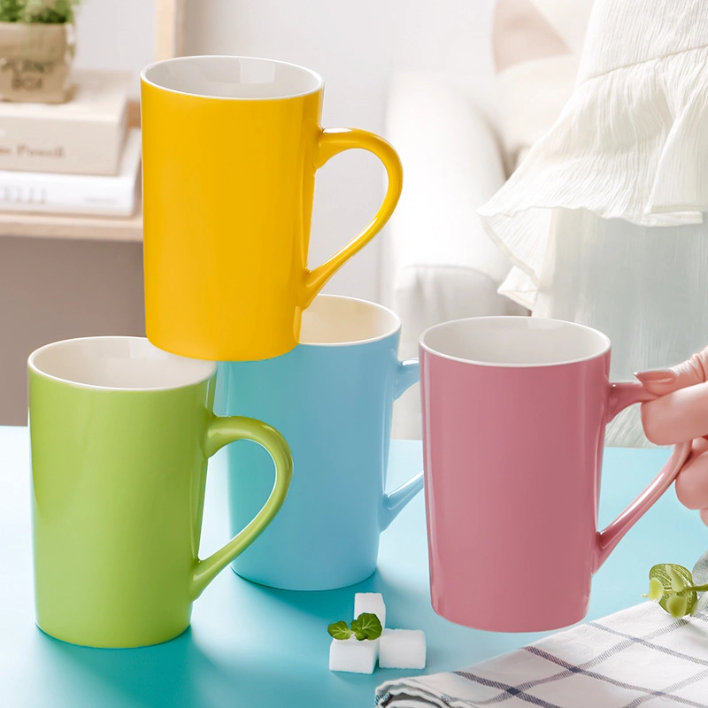 Creative Personality Digital Mug Household Ceramic Mug Small Fresh Mug 6PCS Set