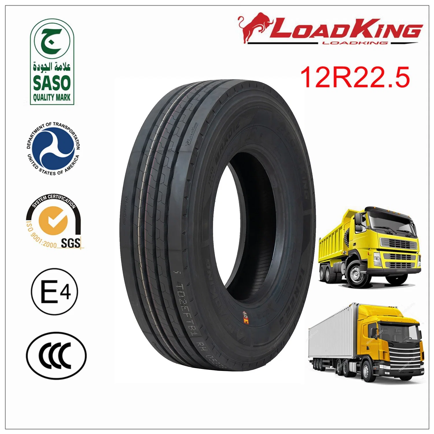 12r22.5 Loadking marque Vente en gros Prix bon marché Chinois tout acier radial Pneus de camion