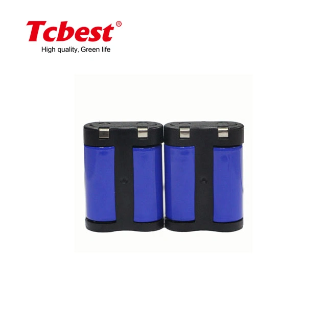 Factory Directly Supplpy CE/RoHS/Un38.3/MSDS 6.0V 2cr5 Primary Lithium Manganese Battery