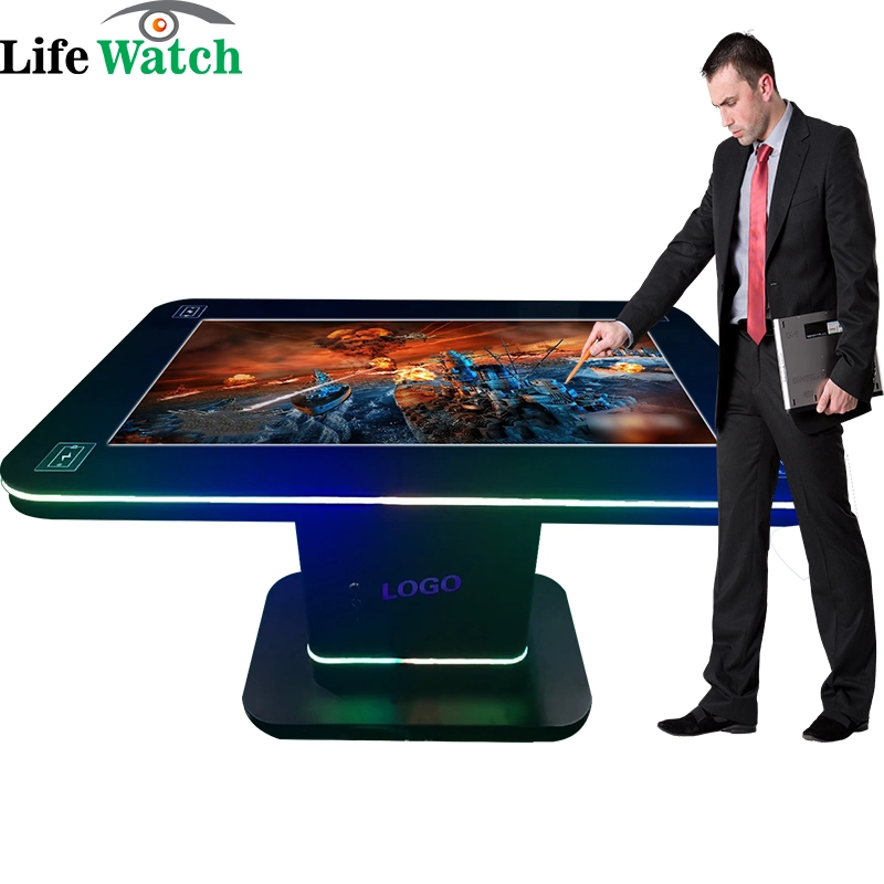 43-Inch Multi Touch Screen Table Interactive Smart Coffee Table Information Display for Family Entertainment