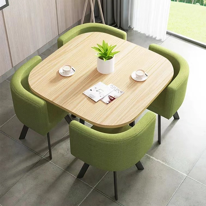 Space Saving Restaurant Furniture Set Modern Dining Room Furniture Set 1 Table 4 Chairs for Home Office Lounge