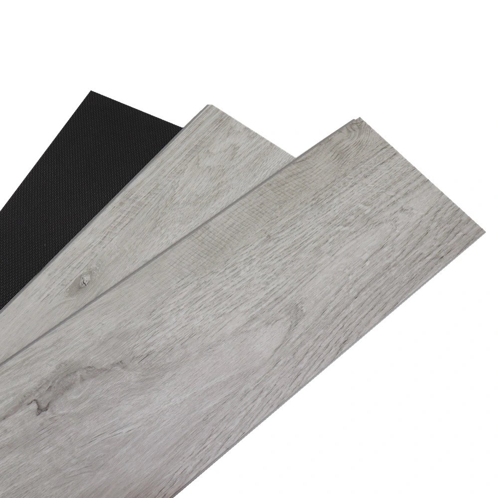 Haga clic en Bloquear PVC Peso SPC Madera Vinyl plástico Plank impermeable Pisos de Construcción ignífugos Precio