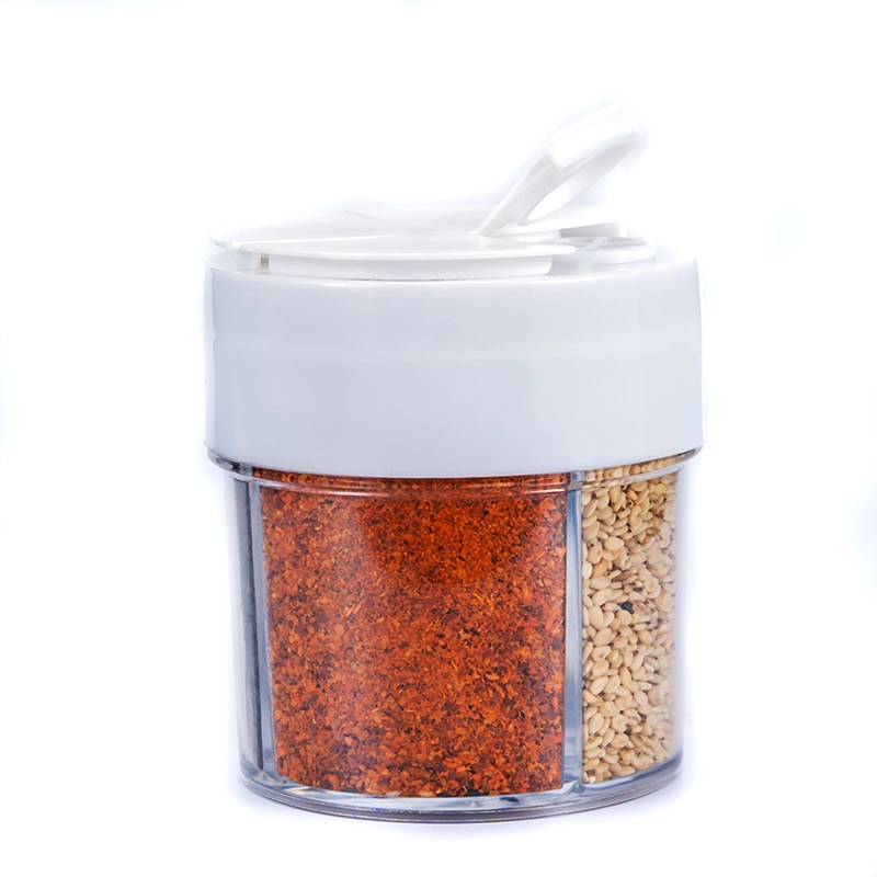 Kitchen Salt and Pepper Shaker 4 in 1 Plastic Spice Canister Seasoning Packaging Jar