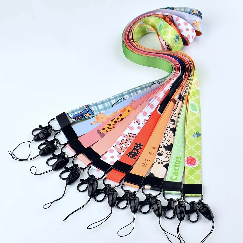 Silk Screen Lanyard with Metal Hook, Tubular Lanyard, Sublimation Lanyard, Printed Cool Lanyards, Full Color Printing Lanyard for Concerts, Promotional Lanyard